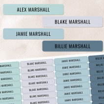 Cool Colour Coded Kids Waterproof Name Labels