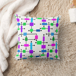 Cool Colour Grid  Cushion