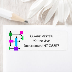 Cool Colour Grid  Return Address Label