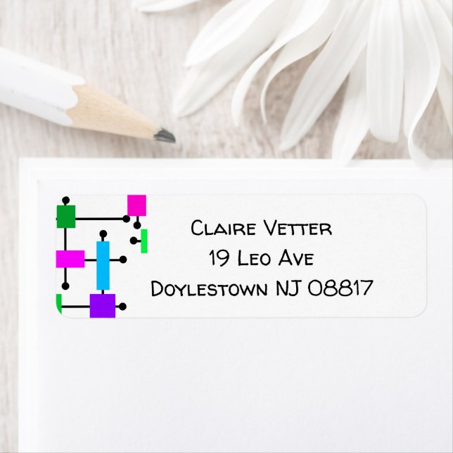 Cool Colour Grid  Return Address Label (Insitu)