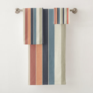 Cool Colour Palette Stripes  Bath Towel Set