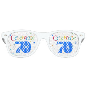 cool coloured celebrate  70 retro sunglasses