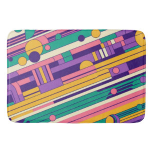 Cool, colourful 80s/90s retro designed bath mat
