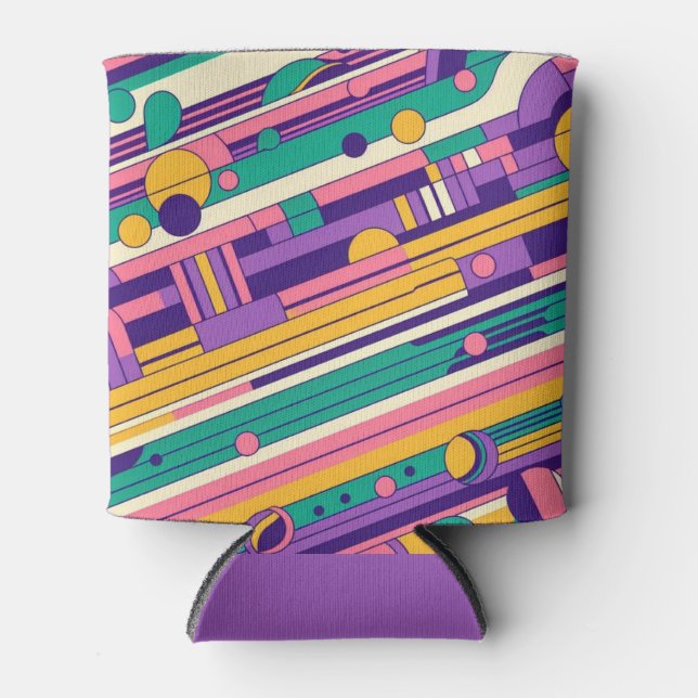 Cool, colourful 80s/90s retro designed can cooler (Front)