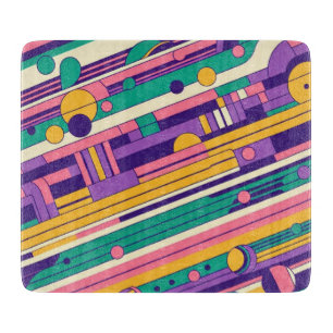 Cool, colourful 80s/90s retro designed cutting board