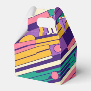 Cool, colourful 80s/90s retro designed favour box