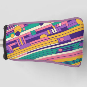 Cool, colourful 80s/90s retro designed golf head cover
