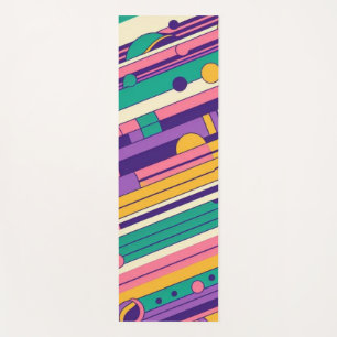 Cool, colourful 80s/90s retro designed yoga mat