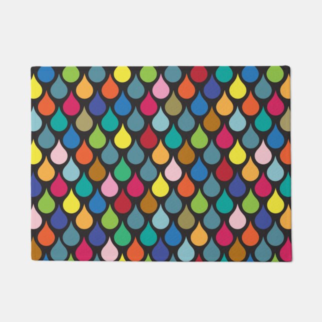 Cool Colourful Animal Scale Pattern Doormat (Front)
