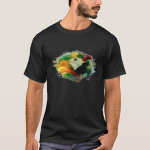 Cool Colourful Bird Talking Parrot Art T-Shirt