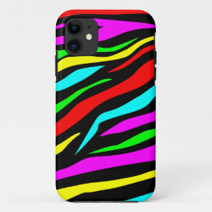 Cool Colourful/Black Zebra Print - iPhone 5 Case