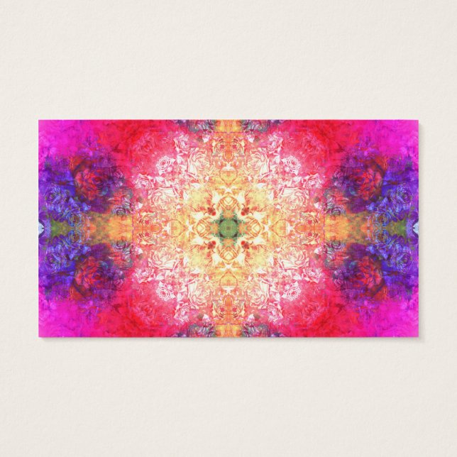 Cool Colourful Bright Psychedelic Rose Pattern (Back)