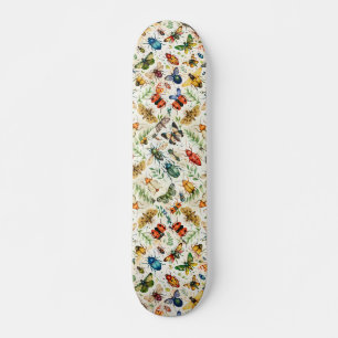 Cool Colourful Decoupage Inspired Insect Skateboar Skateboard