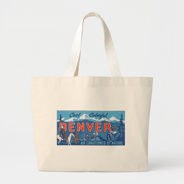 Cool Colourful Denver Large Tote Bag (Front)