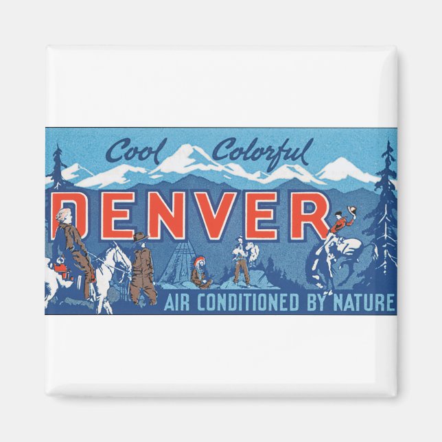 Cool Colourful Denver Magnet (Front)