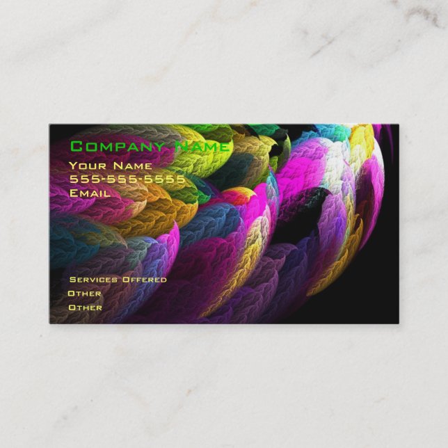 Cool colourful design business card (Front)
