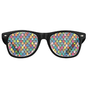 Cool Colourful Dragon Scale Pattern Retro Sunglasses