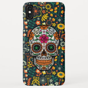 Cool Colourful Floral Sugar Skull iPhone XS Max Case