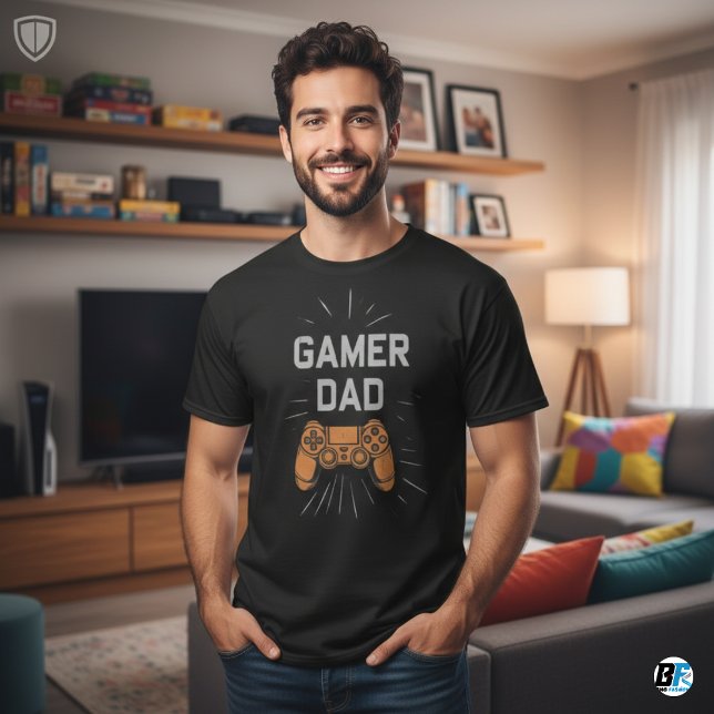 Cool Colourful 'GAMER' DAD | Father's Day T-Shirt  (Creator Uploaded)