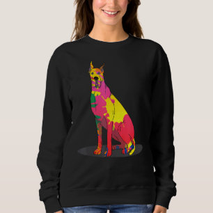 Cool Colourful Great Dane Doggy Hound Pet Dog Sweatshirt