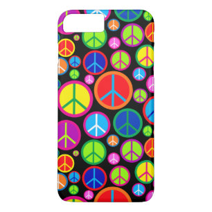 Cool Colourful Groovy Peace Symbols iPhone 8 Plus/7 Plus Case