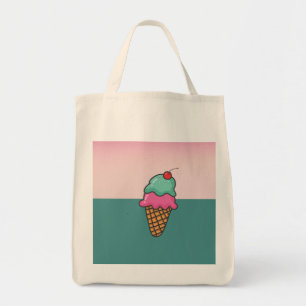 Cool Colourful Ice Cream Cones -Personalised Tote Bag