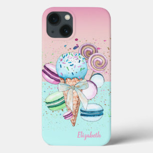 Cool Colourful Ice Cream Macaroons iPhone 13 Case