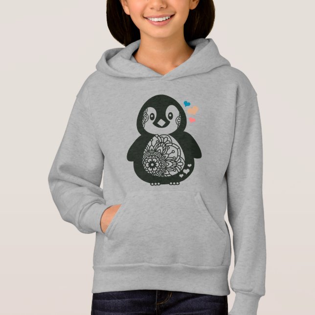 cool colourful kids penguin hearts (Front)