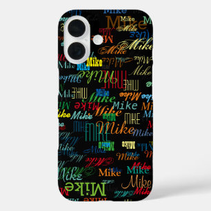 Cool Colourful Name personalised iPhone 16 Case