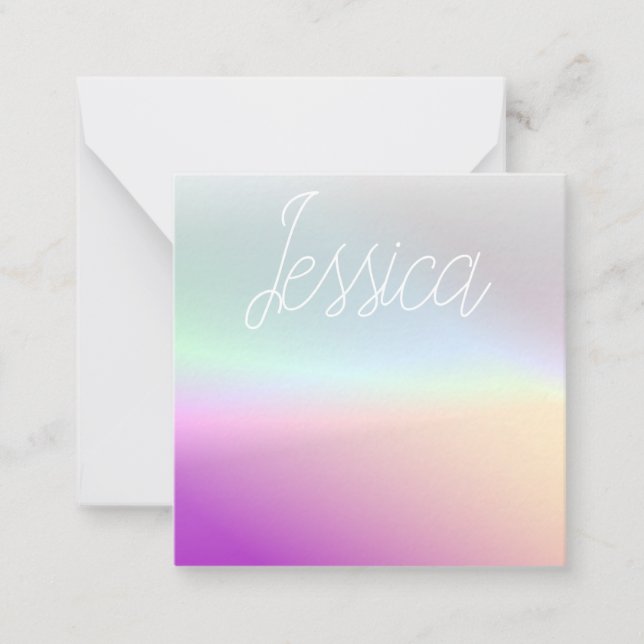 Cool Colourful Ombre Gradients & Your Script Card (Front)