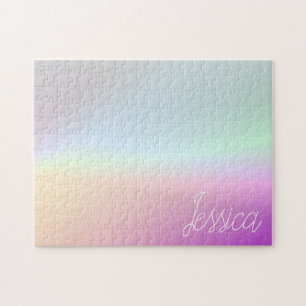 Cool Colourful Ombre Gradients & Your Script Jigsaw Puzzle