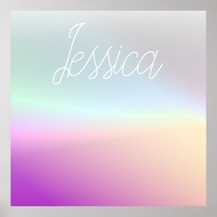 Cool Colourful Ombre Gradients & Your Script Poster