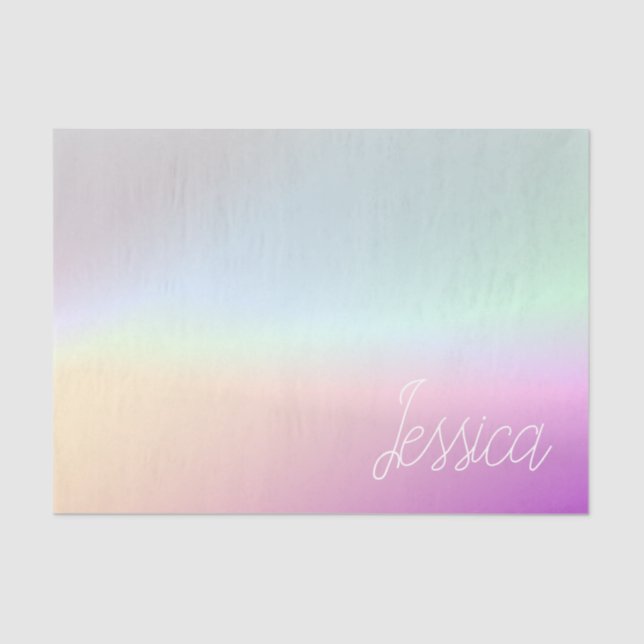 Cool Colourful Ombre Gradients & Your Script Tissue Paper (Front)