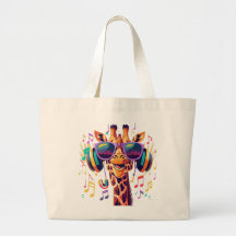 Cool Colourful Party Giraffe with Headphones 