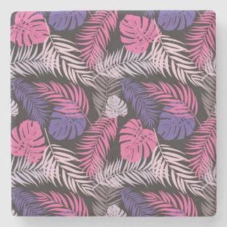 Cool Colourful Pastel Floral Pattern Stone Coaster