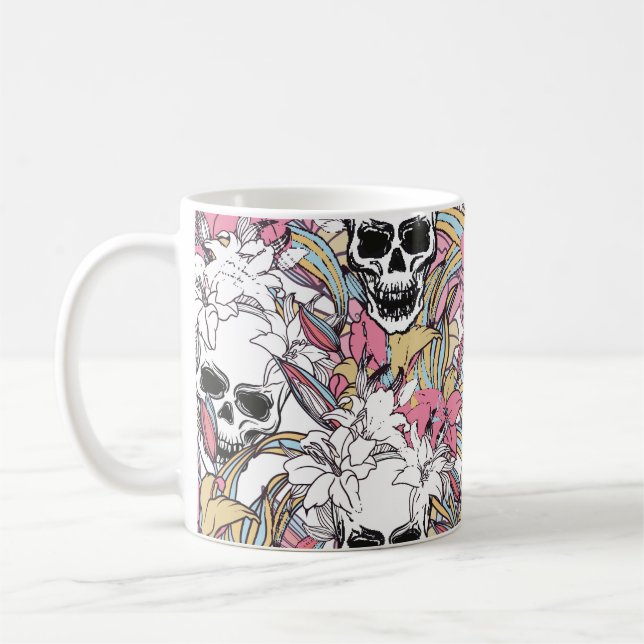 Cool colourful seamless Vintage pattern background Coffee Mug (Left)