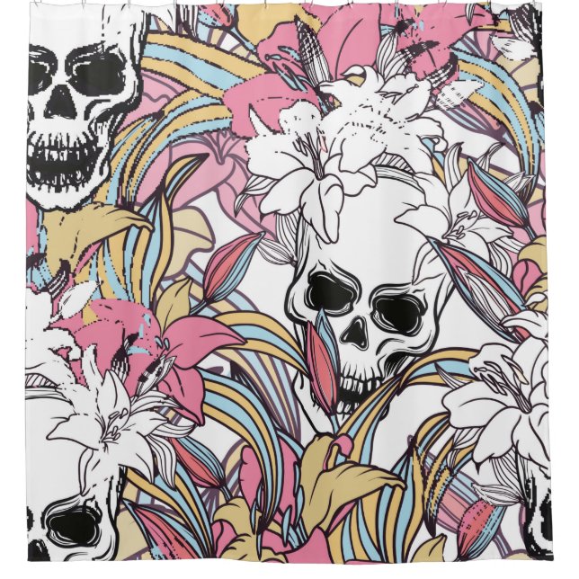 Cool colourful seamless Vintage pattern background Shower Curtain (Front)
