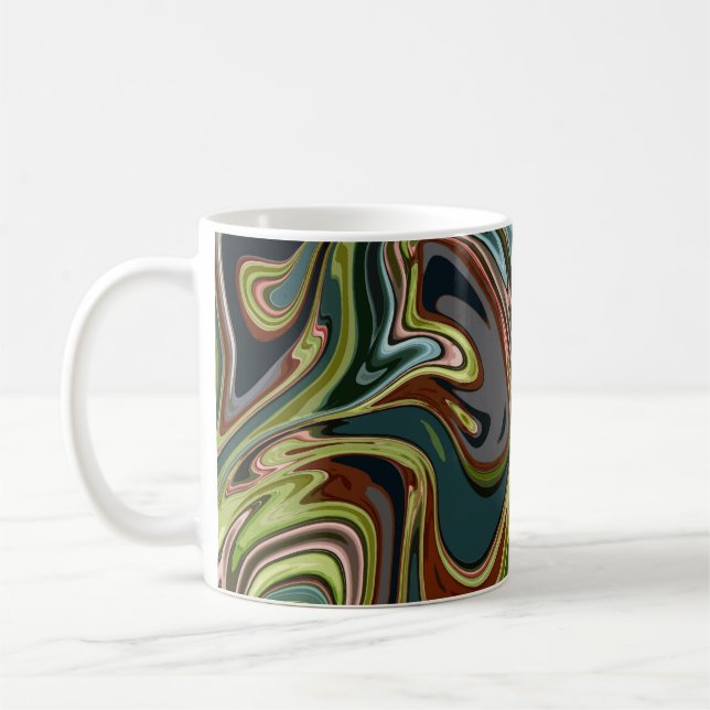 Cool Colourful Simulated Acrylic Swirling Coffee Mug (Left)