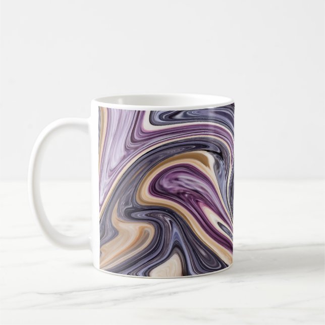 Cool Colourful Simulated Acrylic Swirling Coffee Mug (Left)