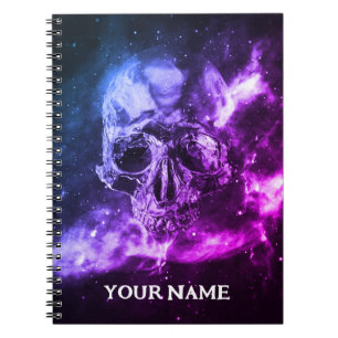 Cool colourful skull. Your Name Notebook