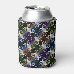 COOL Colourful Spiral Abstract Pattern Can Cooler