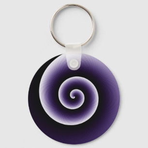COOL Colourful Spiral Abstract Pattern Key Ring
