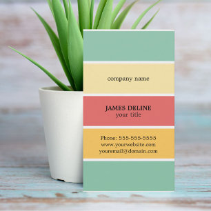 Cool Colourful Striped Professional Painter Business Card