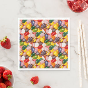 Cool colourful sweet Easter Jelly Beans Candy Pape Napkin