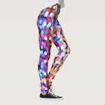 Cool Colourful Trendy Bold Confetti Bokeh Monogram Leggings<br><div class="desc">Very cool and stylish, with your added monogram, these leggings feature a colourful bright lights bokeh design of pink, gold, purple and blue and white lights/confetti. Easily delete the monogram if desired. Whether you wear them to the gym or a night out with your friends, you're sure to receive lots...</div>