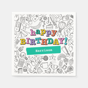 Cool Colouring customisable napkin