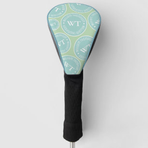 Cool Colours Name Repeated Monogram Pattern Golf Head Cover