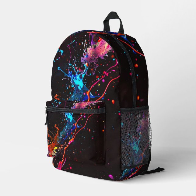Cool Colours Printed Backpack (Back Corner Right)