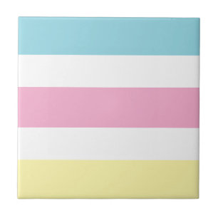 Cool Colours Stripes Ceramic Tile