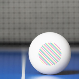 Cool Colours Stripes Pattern Ping Pong Ball